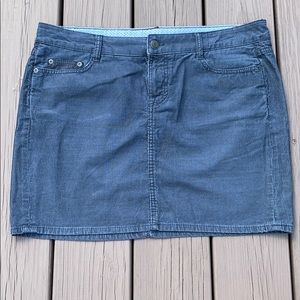 Grey Corduroy Mini Skirt